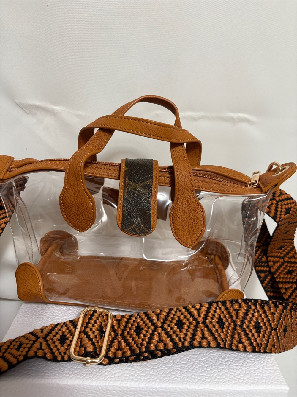 Upcycled authentic LV stadium bag